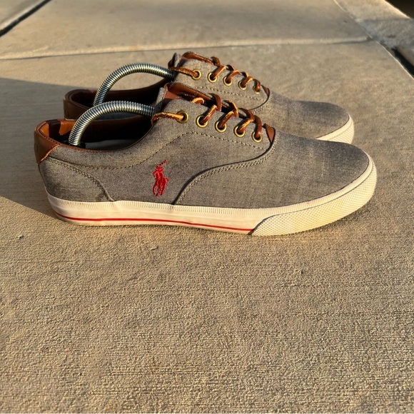 Polo Ralph‎ Lauren Men’s Grey Shoes Size - 10.5 D - Picture 3 of 11